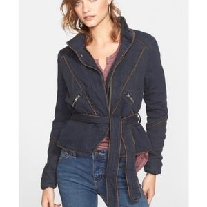 Free People Moto Jacket with Terry Lining